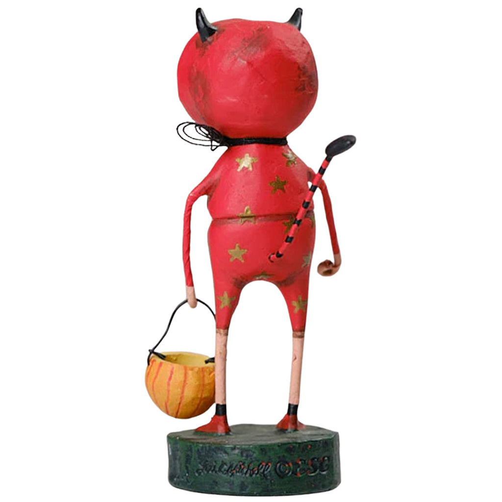 Lil' Devil Halloween Figurine by Lori Mitchell back