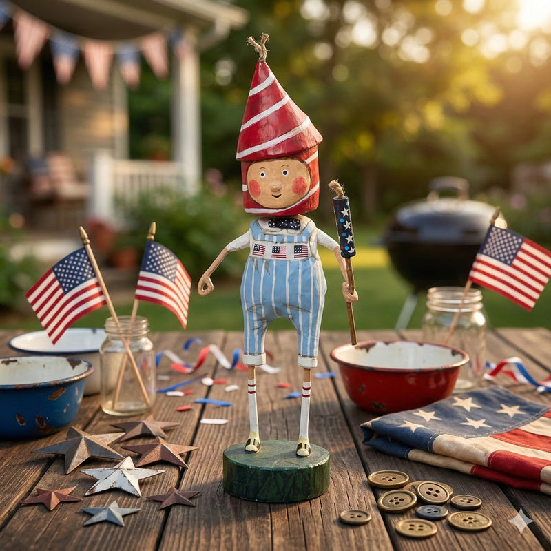 Cuddle Decor Lori Mitchell Lil Firecracker Boy front lifestyle