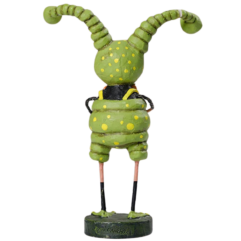 Little Alien Halloween Figurine and Collectible by Lori Mitchell back
