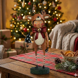Cuddle Decor Little Dasher Christmas Figurine and Collectible by Lori Mitchell front lifestyle
