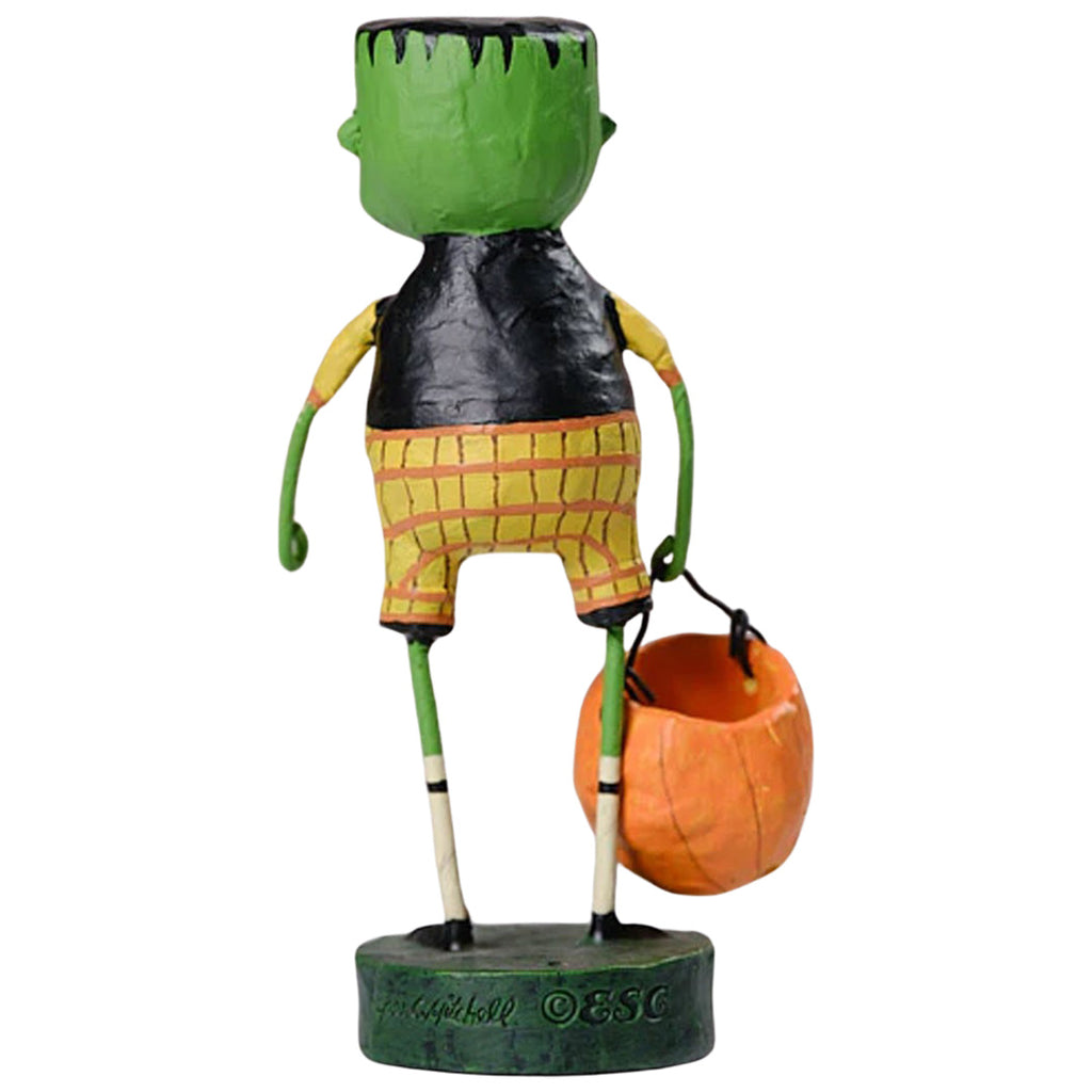 Little Frankie Stein Halloween Figurine by Lori Mitchell back