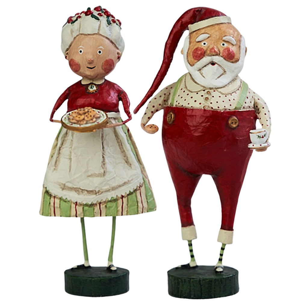 Mr. and Mrs. Claus Christmas Figurine by Lori Mitchell Set of 2