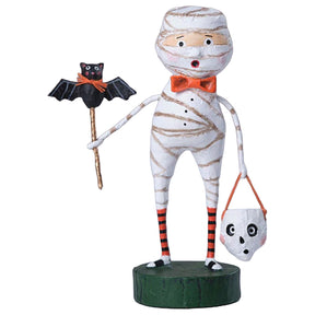 Mummy Boy Halloween Figurine and Collectible by Lori Mitchell new version front