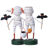 A Mummy Parade Halloween Figurine and Collectible by Lori Mitchell new version back