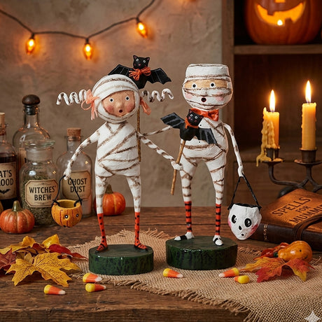 Cuddle Decor A Mummy Parade Halloween Figurine and Collectible by Lori Mitchell lifestyle