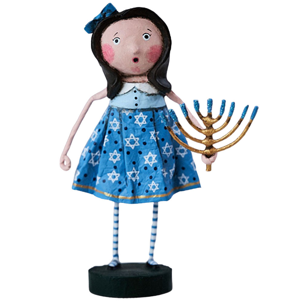 Nora's Menorah Christmas Figurine and Collectible by Lori Mitchell front