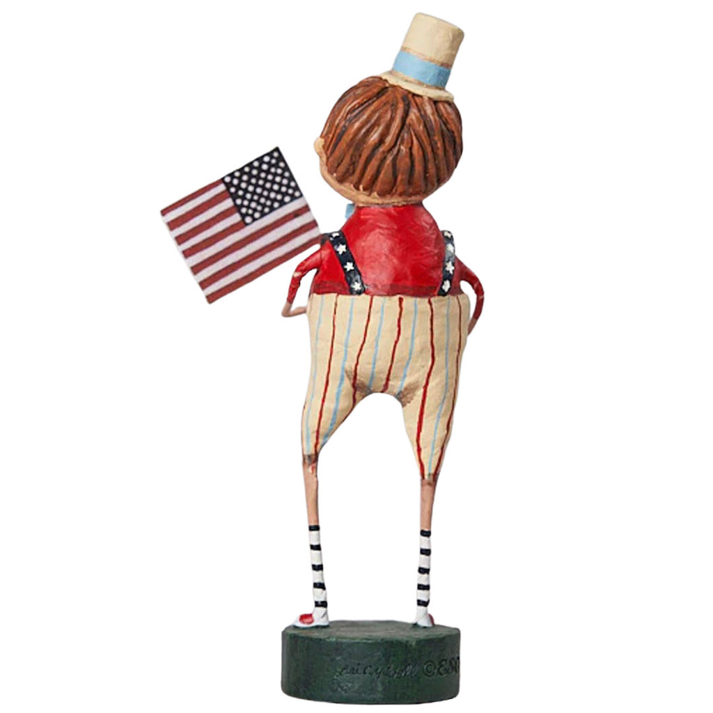 Franklin Freedom Summer Patriotic Collectible Figurine by Lori Mitchell back