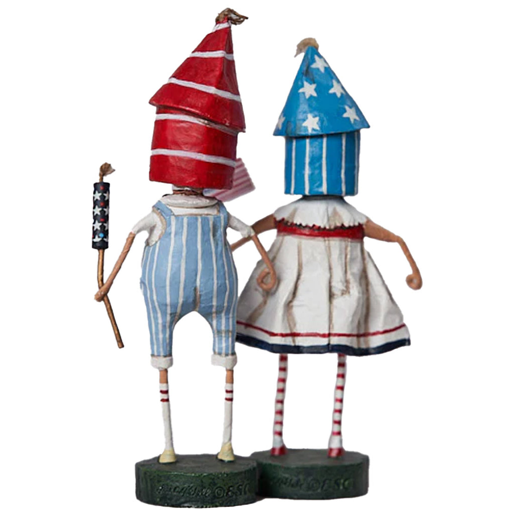 Lil' Firecrackers Patriotic Collectible Figurine by Lori Mitchell back
