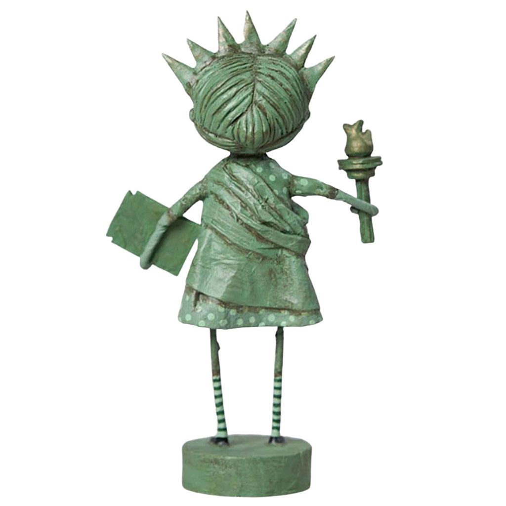 Little Liberty Patriotic Figurine Collectible by Lori Mitchell back