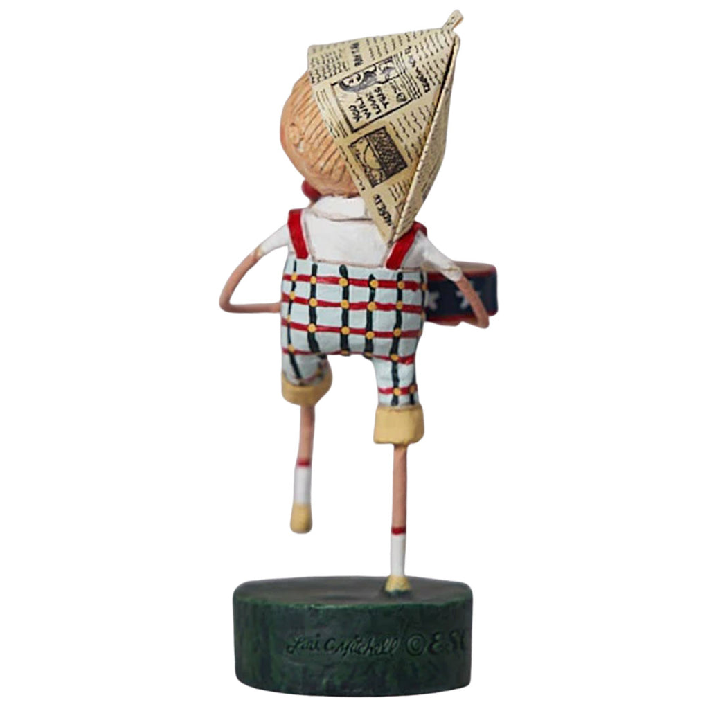 Little Patriotic Boy Patriotic Collectible Figurine by Lori Mitchell back