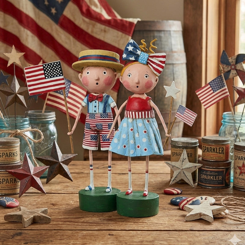 Cuddle Decor Lori Mitchell Patriotic Love Set of 2 lifestyle