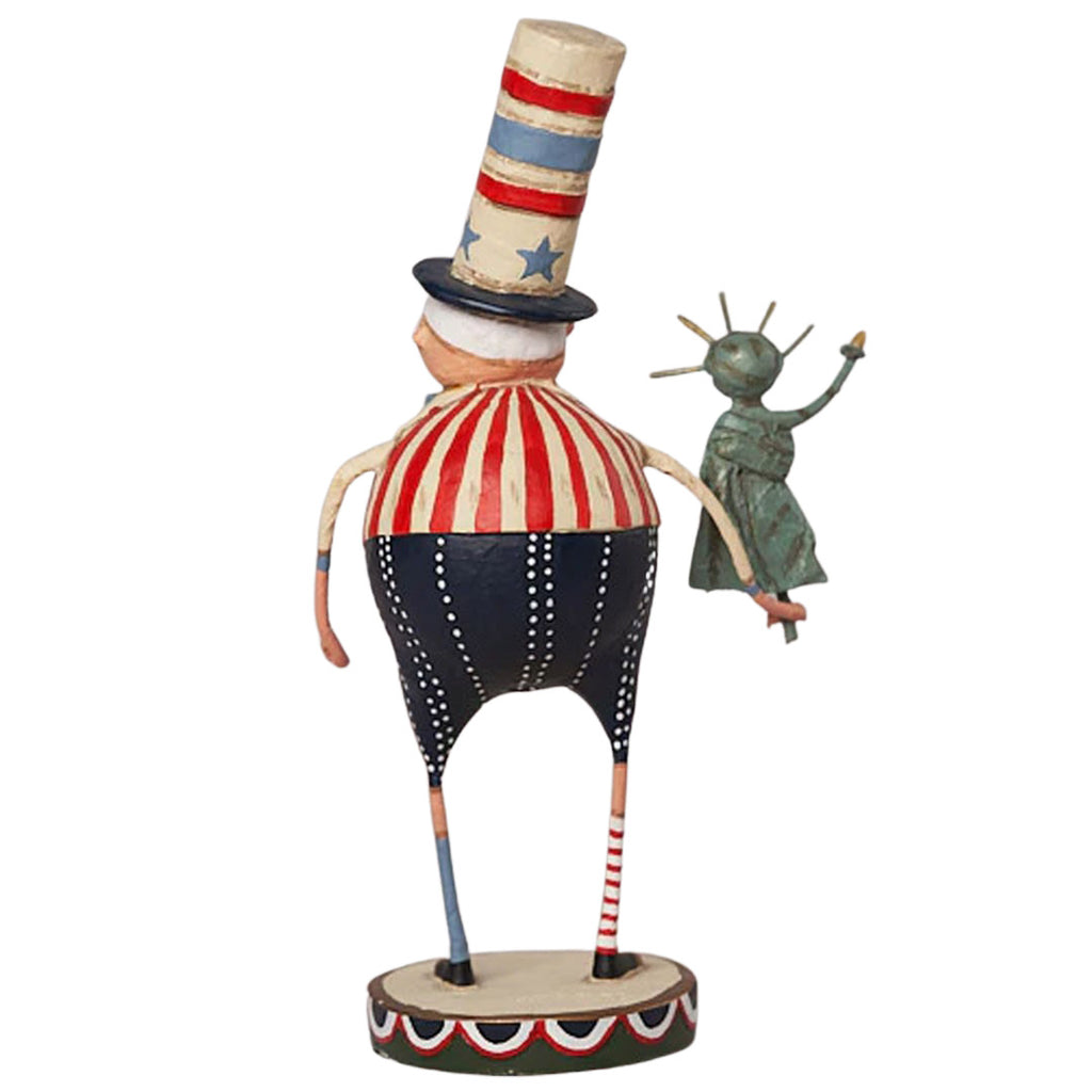 Patriotic Pete Collectible Figurine by Lori Mitchell back