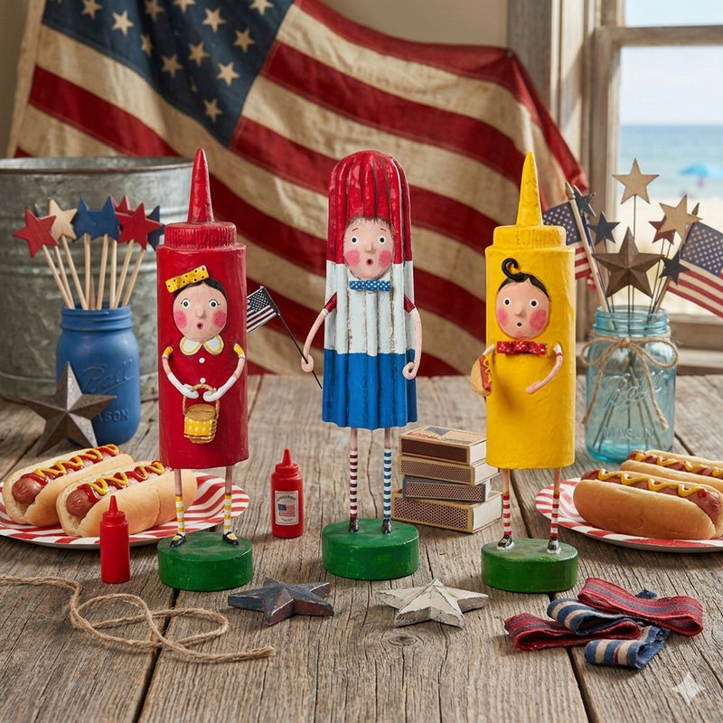Cuddle Decor Lori Mitchell Patriotic Picnic Set of 3 lifestyle