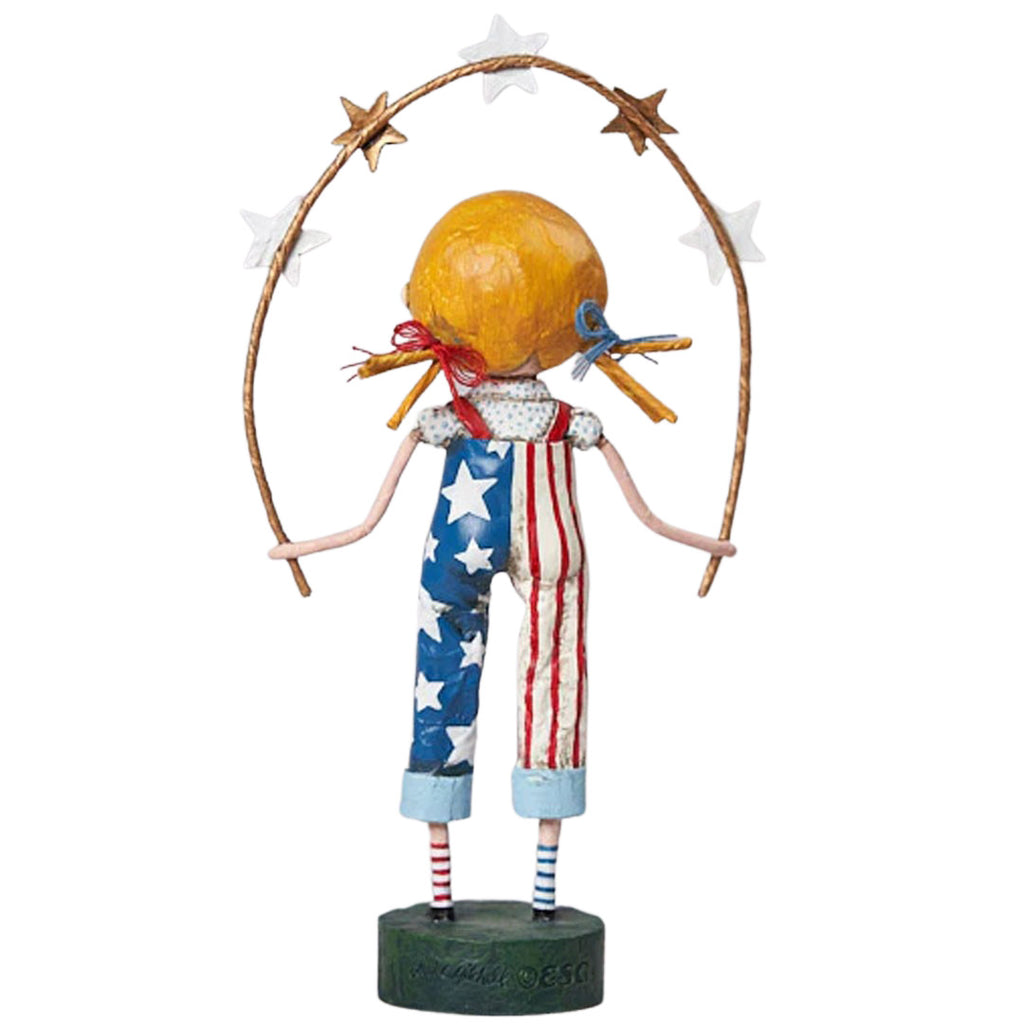 Star Spangled Patriotic Collectible Figurine by Lori Mitchell back