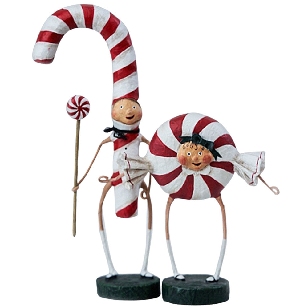 Patsy & Peppie Mint Christmas Figurine Collectible by Lori Mitchell front
