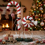 Cuddle Decor Patsy & Peppie Mint Christmas Figurine Collectible by Lori Mitchell front lifestyle