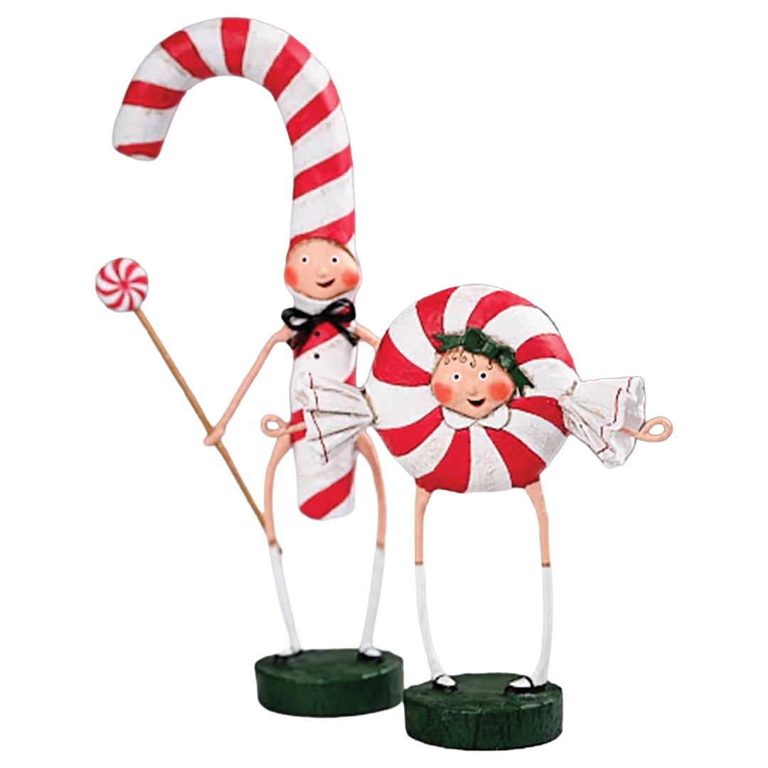 Patsy & Peppie Mint Christmas Figurine Collectible by Lori Mitchell front new version