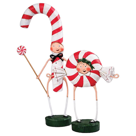 Patsy & Peppie Mint Christmas Figurine Collectible by Lori Mitchell front new version