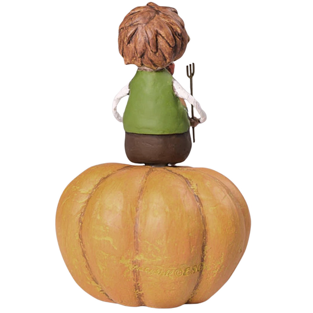 Peter Pumpkin Eater Fall Figurine by Lori Mitchell back