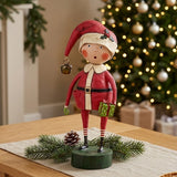 Cuddle Decor Playing Santa Christmas Figurine and Collectible by Lori Mitchell front lifestyle