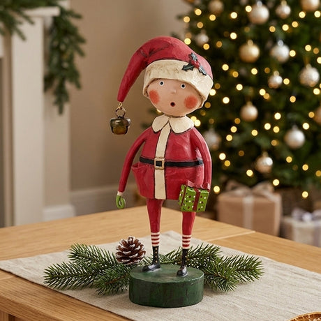 Cuddle Decor Playing Santa Christmas Figurine and Collectible by Lori Mitchell front lifestyle