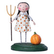 Pru the Pumpkin Farmer Halloween Figurine by Lori Mitchell new version front