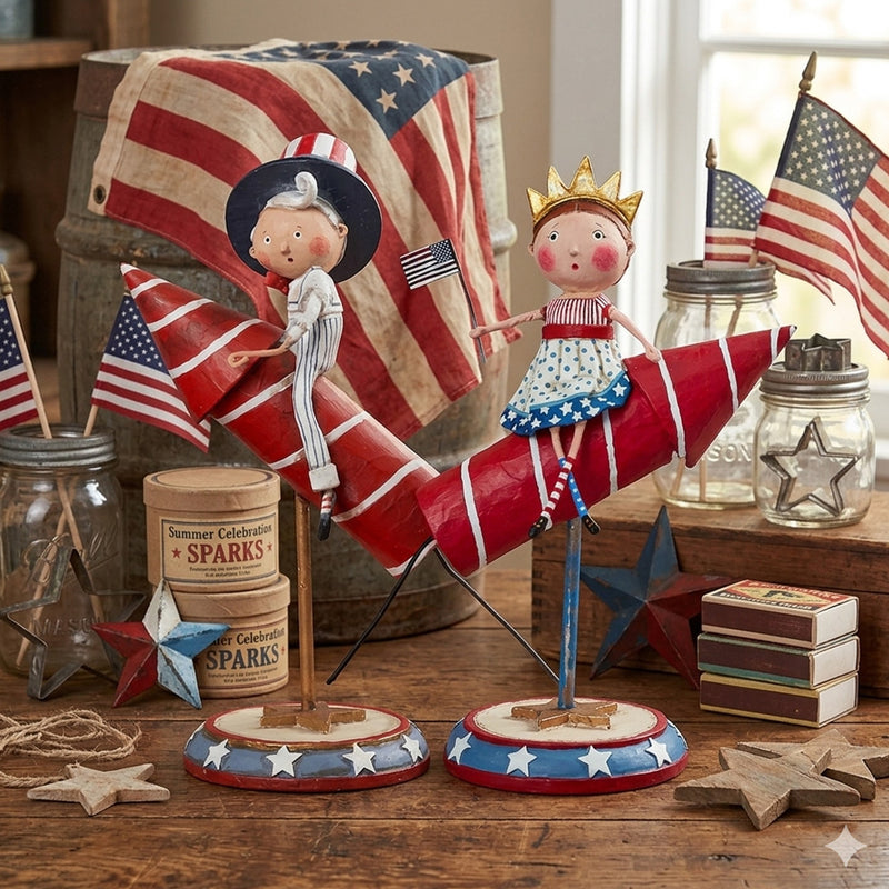 Cuddle Decor Lori Mitchell Rocket's Red Glare - Set of 2 lifestyle