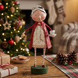Cuddle Decor Rosy Cozy Mrs. Claus Christmas Figurine Collectible by Lori Mitchell front lifestyle