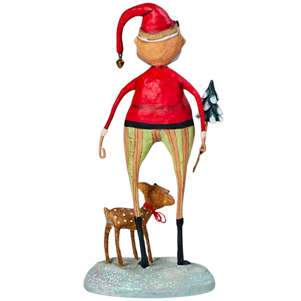 Santa Claus & Baby Comet Christmas Figurine by Lori Mitchell back