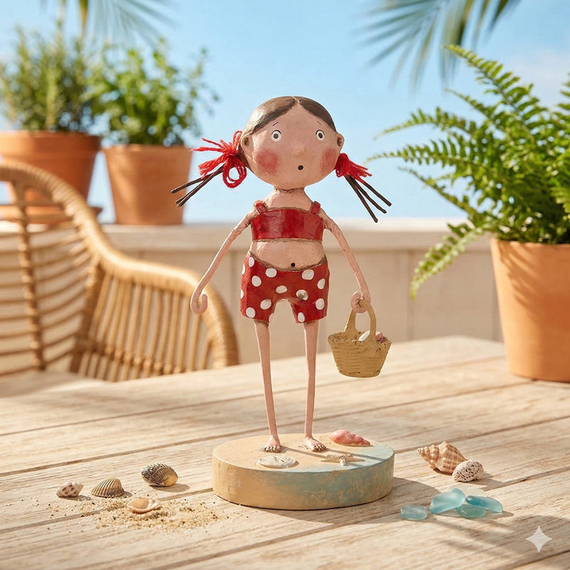 Cuddle Decor Shelly Sells Seashells Summer Figurine by Lori Mitchell lifestyle