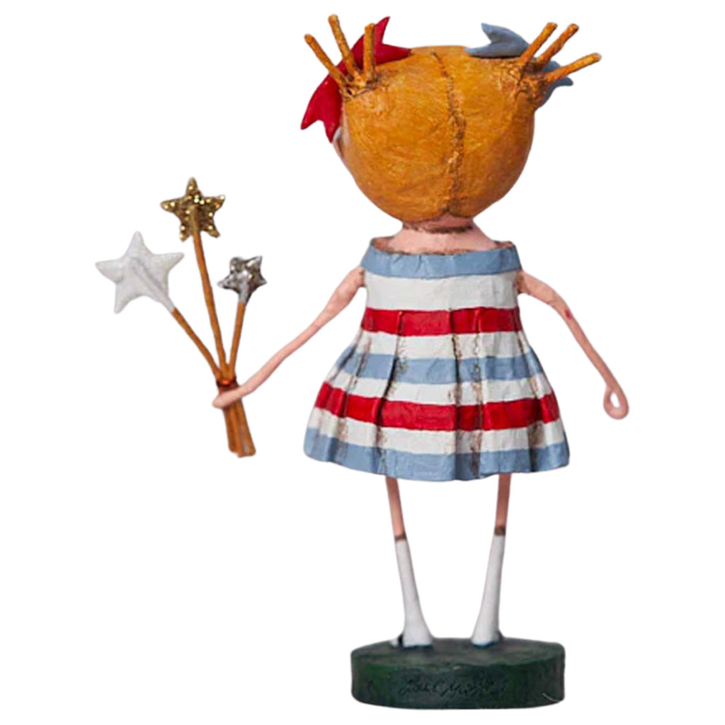 Sissy's Stars Patriotic Collectible Figurine by Lori Mitchell back