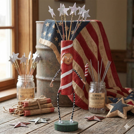 Cuddle Decor Sparky Patriotic Collectible Figurine by Lori Mitchell lifestyle