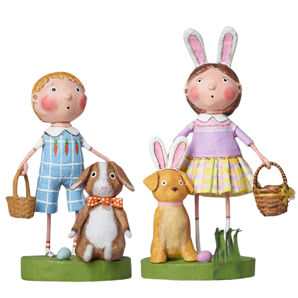Spring Egg Hunt Easter Figurines and Collectible by Lori Mitchell