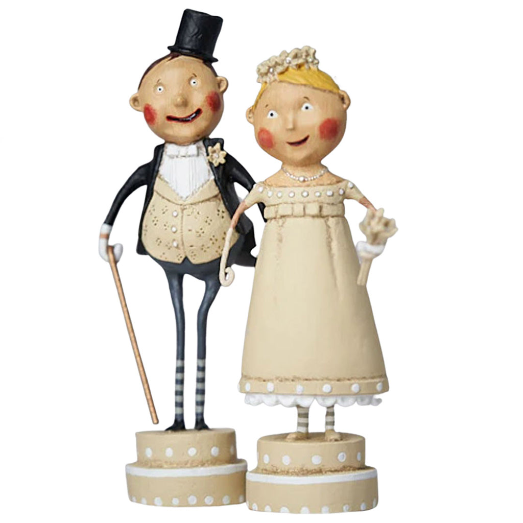 Wedding Belle and Lucky Fella Spring Figurine by Lori Mitchell front