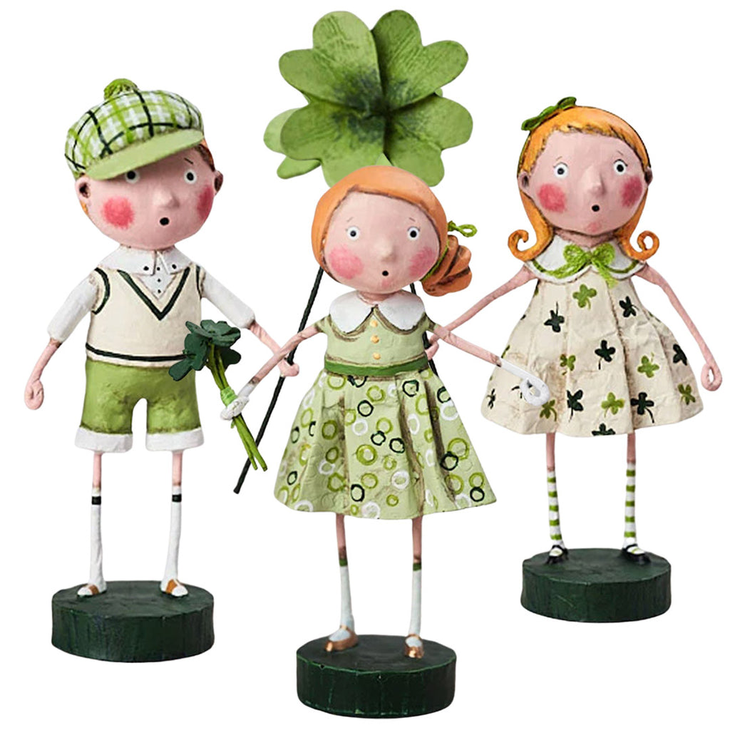 The Clover Team St. Patrick's Day Figurines by Lori Mitchell - Set of 3