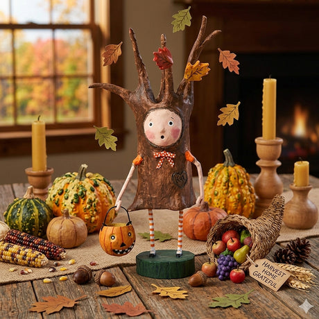 Cuddle Decor Stumpy Halloween Figurine by Lori Mitchell lifestyle