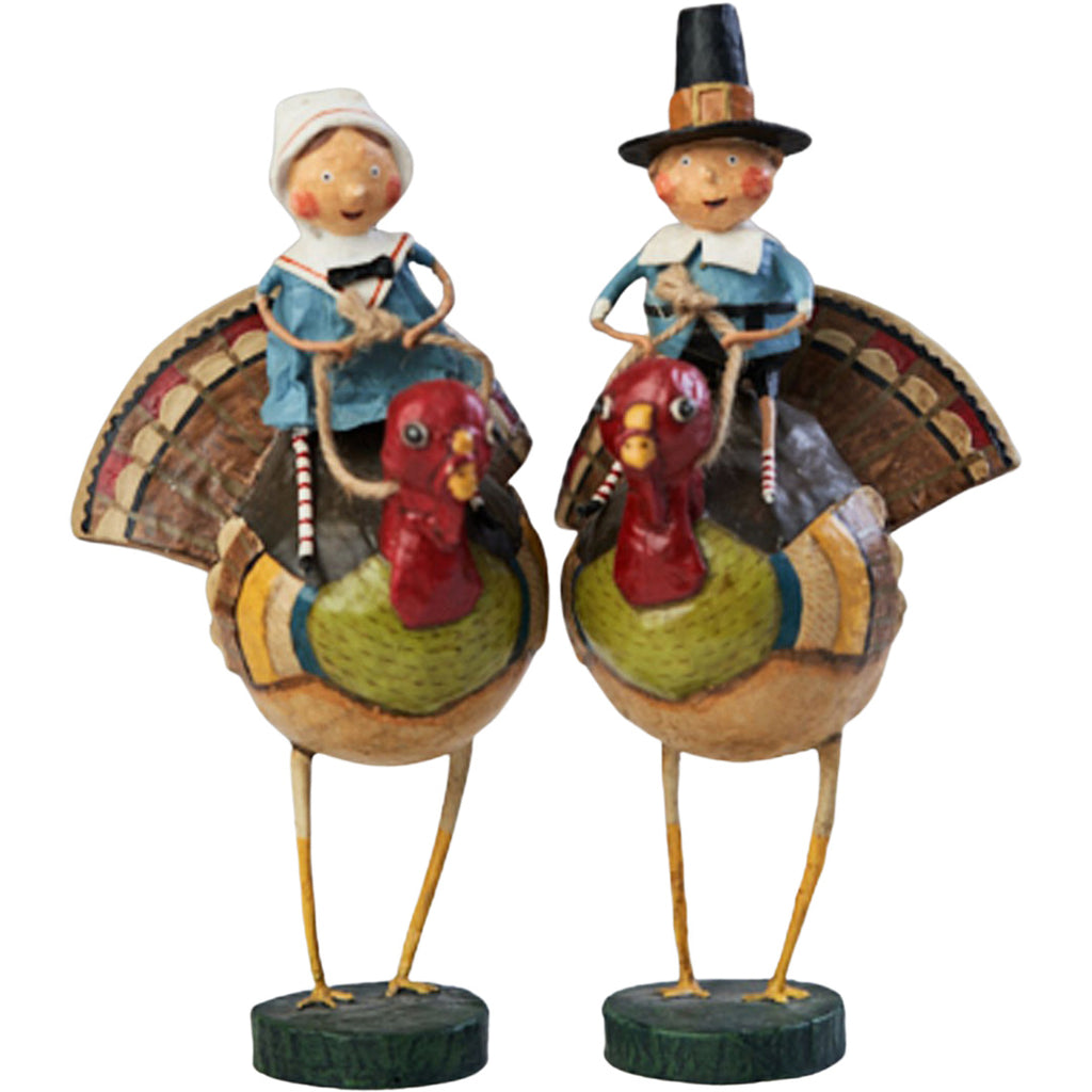 Tom & Goodie On Gobblers Fall Figurine by Lori Mitchell