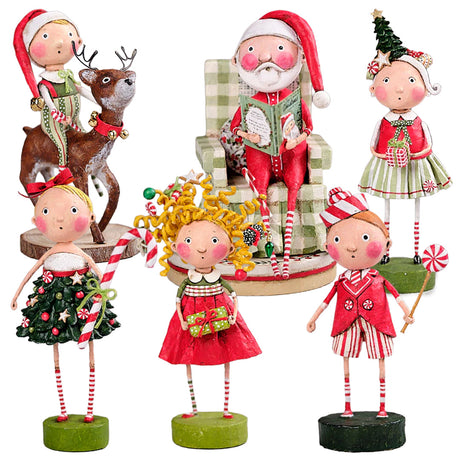 Cuddle Decor Lori Mitchell Twas the Night Before Peppermint - Set of 6
