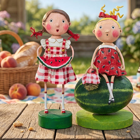 Cuddle Decor Lori Mitchell Sweet Watermelon Girls Set of 2 lifestyle