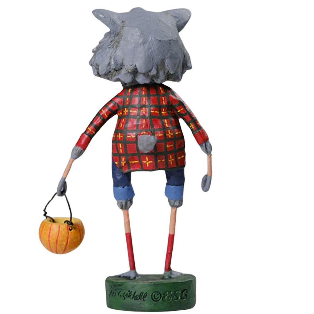 Wolfie Williams Halloween Figurine and Collectible by Lori Mitchell back