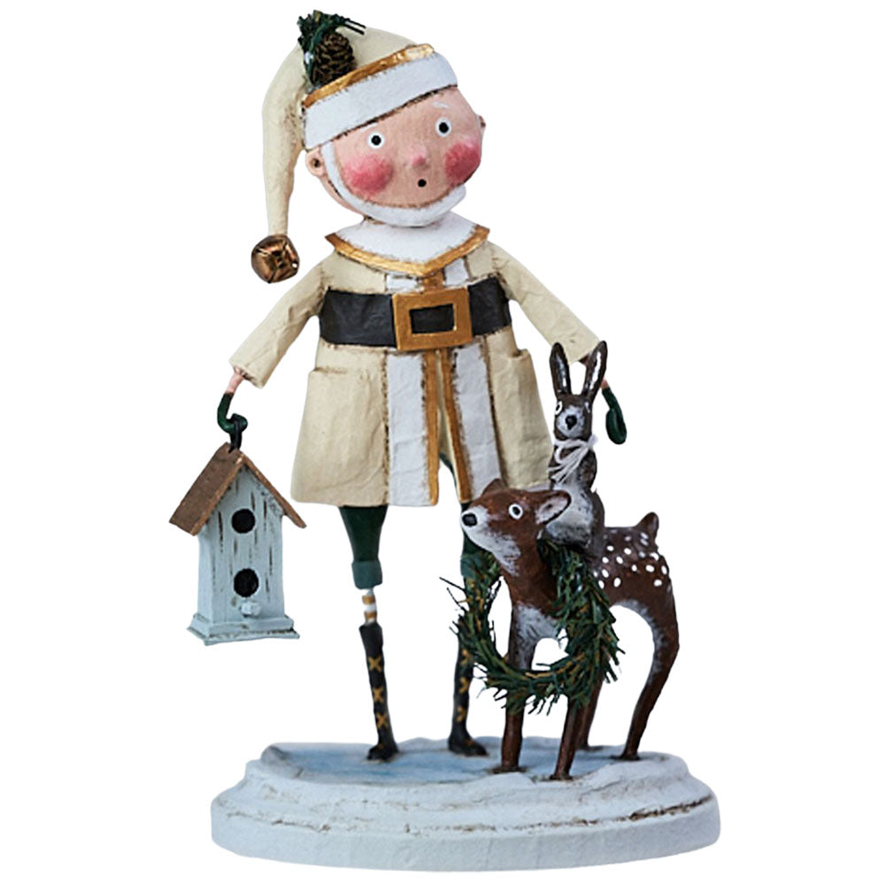 Woodland Santa Christmas Figurine and Collectible by Lori Mitchell front