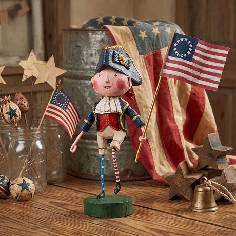 Cuddle Decor Young Washington Patriotic Collectible Figurine by Lori Mitchell front lifestyle