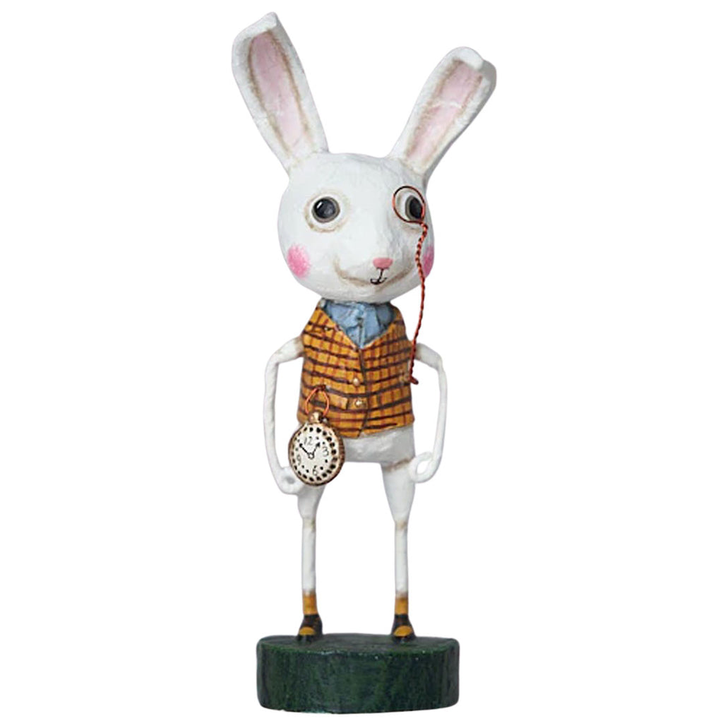 The White Rabbit Storybook Figurine and Collectible by Lori Mitchell front