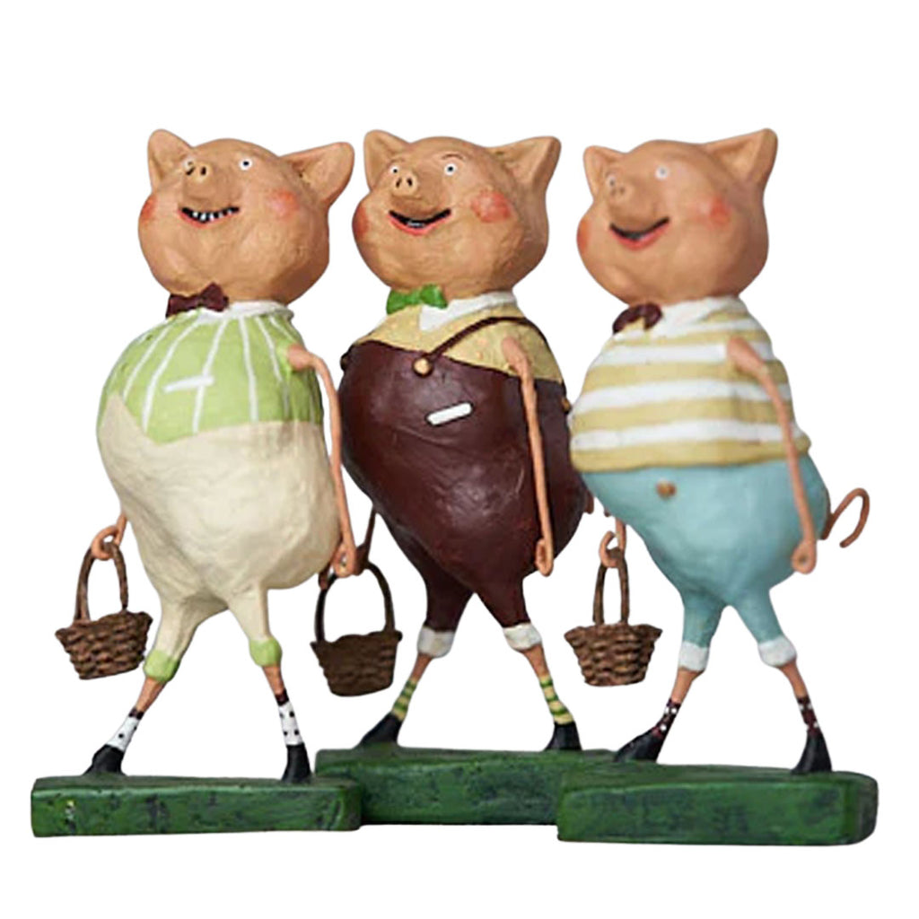 Three Lil' Pigs Storybook Figurine and Collectible by Lori Mitchell front