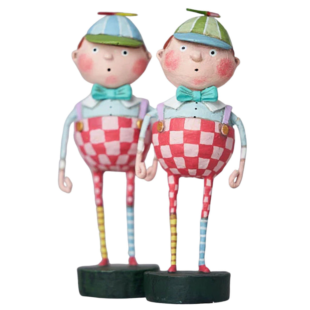 Tweedledee and Tweedledum Storybook Figurine by Lori Mitchell front