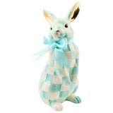 Cuddle Decor MacKenzie Childs Aqua Check Peter Bunny front