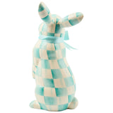 Cuddle Decor MacKenzie Childs Aqua Check Peter Bunny back