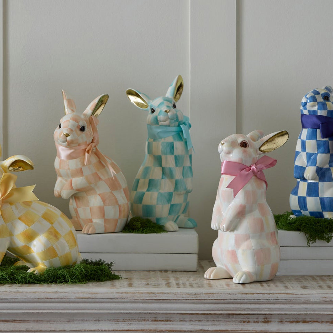 Cuddle Decor MacKenzie Childs Aqua Check Peter Bunny lifestyle 3