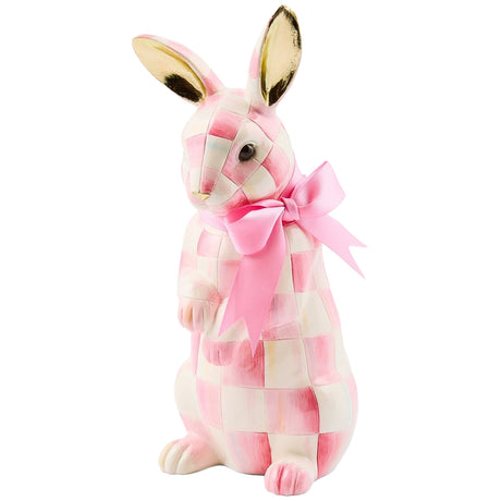 Cuddle Decor MacKenzie Childs Bubblegum Check Hops Bunny front