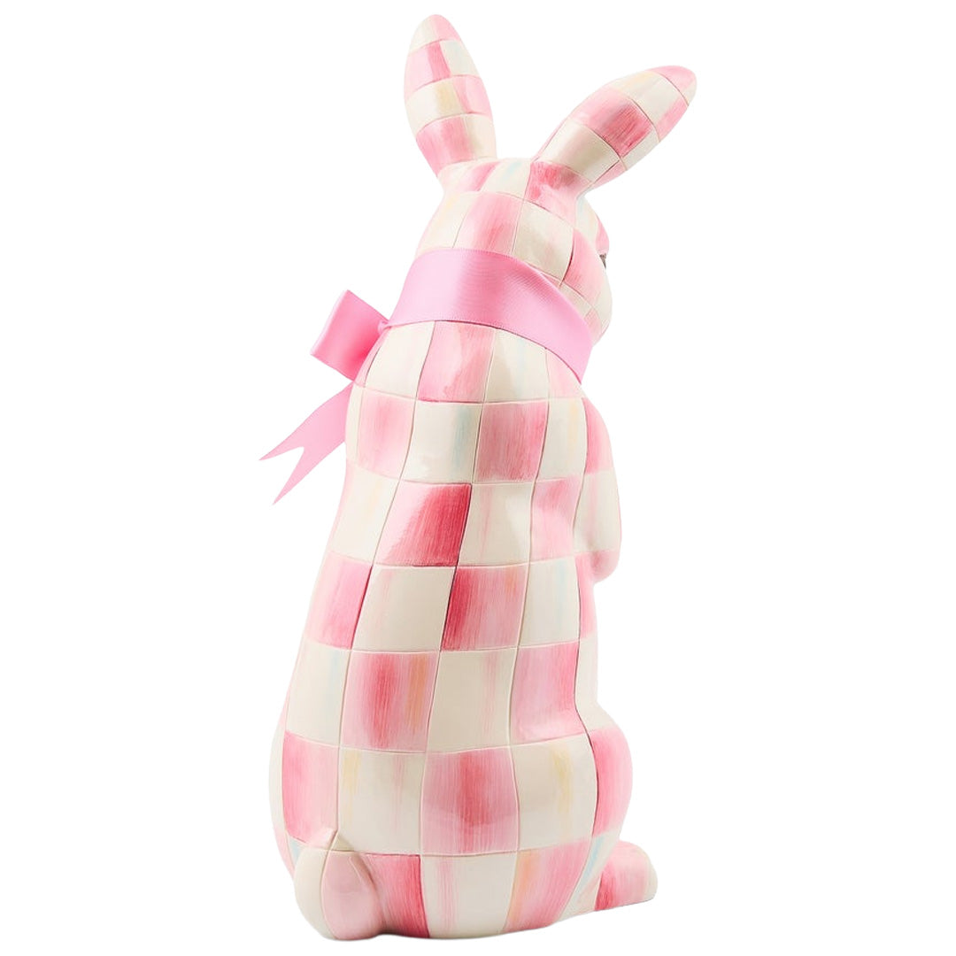 Cuddle Decor MacKenzie Childs Bubblegum Check Hops Bunny back